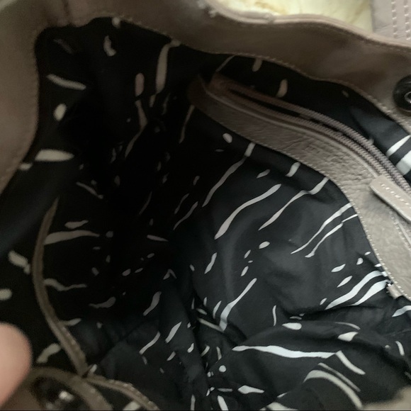 Kelsi Dagger Izzy Convertible Calf Leather Diagonal Hobo Bag Taupe Beige - Picture 4 of 15